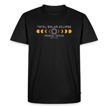 Frisco Texas Solar Eclipse 2024 April 8 Souvenir - Men's Premium Organic T-Shirt - black - Front - Nico (187cm)