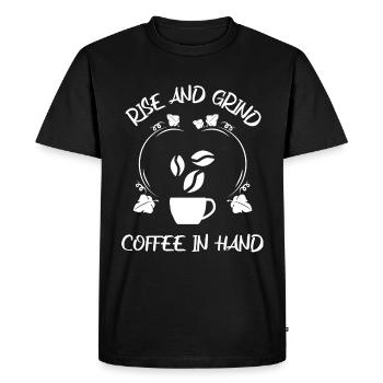 Café Espresso Café - T-shirt Premium bio Homme - noir - Devant - Nico (187cm)