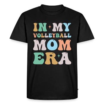 Dans mon époque de maman de volley-ball groovy rétro - T-shirt Premium bio Homme - noir - Devant - Nico (187cm)