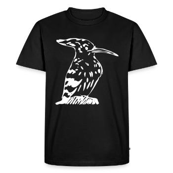 Oiseau Hoopoe-like - T-shirt Premium bio Homme - noir - Devant - Nico (187cm)