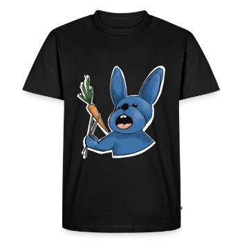 Lapin bleu, nouvel an chinois - T-shirt Premium bio Homme - noir - Devant - Nico (187cm)
