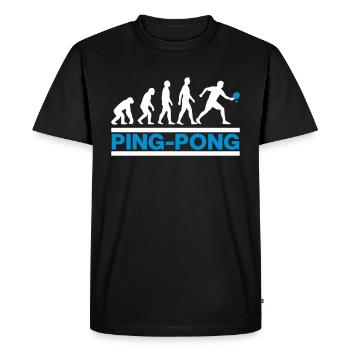 Evolution Ping-Pong Ping Pong PingPong - Men's Premium Organic T-Shirt - black - Front - Nico (187cm)
