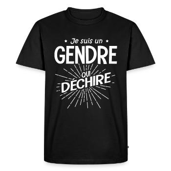 gendre qui déchire cadeau humour gendre beau fils - T-shirt Premium bio Homme - noir - Devant - Nico (187cm)