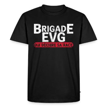 Brigade EVG - cadeau homme EVG humour drôle - T-shirt Premium bio Homme - noir - Devant - Nico (187cm)