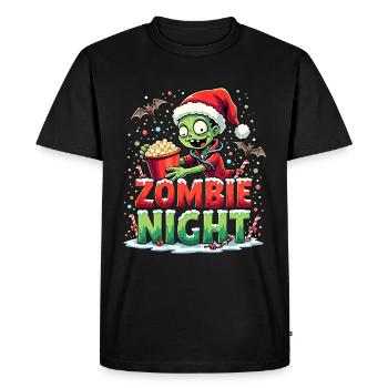 Design de Noël amusant « Zombie Night » - T-shirt Premium bio Homme - noir - Devant - Nico (187cm)