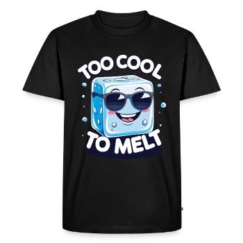 Trop froid pour fondre - Glaçon frais - T-shirt Premium bio Homme - noir - Devant - Nico (187cm)
