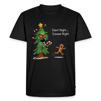 Scream Night - Conception de Noël d’horreur - T-shirt Premium bio Homme - noir - Devant - Nico (187cm)