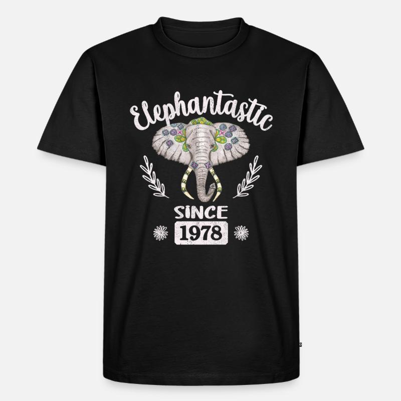elephantastic since 1978 - Männer Premium Bio T-Shirt - Schwarz