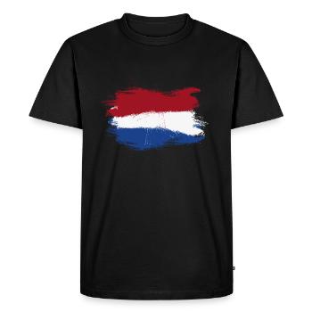 Netherlands Holland flag flag - Men's Premium Organic T-Shirt - black - Front - Nico (187cm)