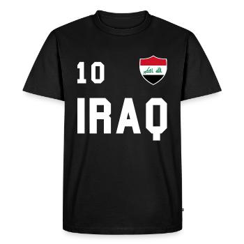Équipe de football drapeau drapeau irakien cadeau volley - T-shirt Premium bio Homme - noir - Devant - Nico (187cm)
