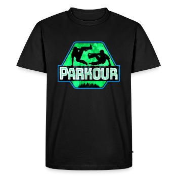 Parkour Freerunner Traceur Le Parcour parkourshirt - Men's Premium Organic T-Shirt - black - Front - Nico (187cm)