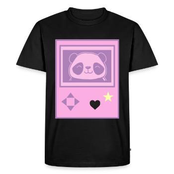 Kawaii Gamer Panda dans pastel anime style manga girl - T-shirt Premium bio Homme - noir - Devant - Nico (187cm)