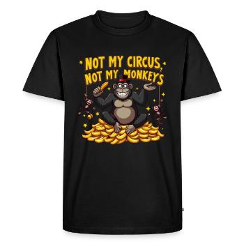 Drôle de dicton de gorille - T-shirt Premium bio Homme - noir - Devant - Nico (187cm)