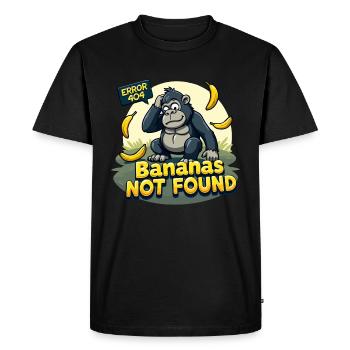 Error 404 Bananas Not Found - Männer Premium Bio T-Shirt - Schwarz - Vorne - Nico (187cm)