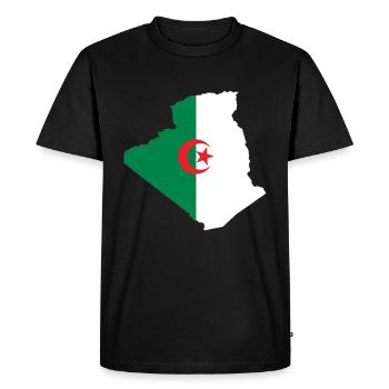 Algérie - T-shirt Premium bio Homme - noir - Devant - Nico (187cm)