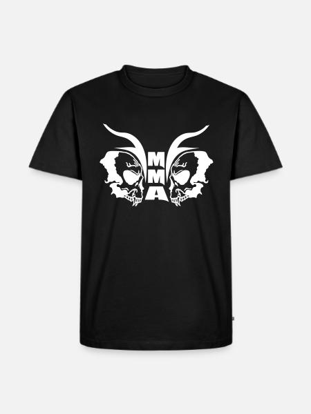 MMA Tribal Bonehead - Männer Premium Bio T-Shirt - Schwarz