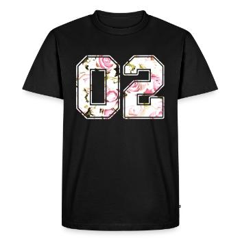 Rose pattern number number 02 - Men's Premium Organic T-Shirt - black - Front - Nico (187cm)