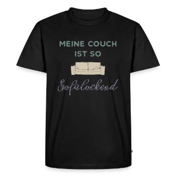 mon canapé - T-shirt Premium bio Homme - noir - Devant - Nico (187cm)
