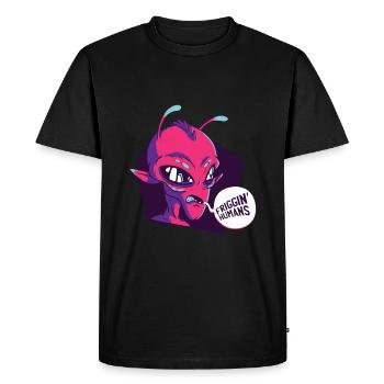 étranger - T-shirt Premium bio Homme - noir - Devant - Nico (187cm)