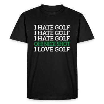 Golfer Golf - T-shirt Premium bio Homme - noir - Devant - Nico (187cm)
