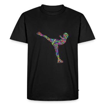 Patinage artistique Patin à glace - T-shirt Premium bio Homme - noir - Devant - Nico (187cm)