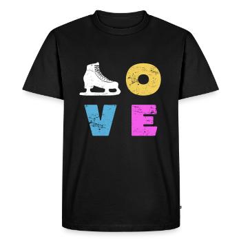 Patinage artistique - T-shirt Premium bio Homme - noir - Devant - Nico (187cm)