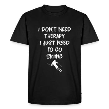 Ski skiing - Men's Premium Organic T-Shirt - black - Front - Nico (187cm)