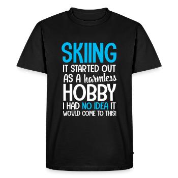 Ski skiing - Men's Premium Organic T-Shirt - black - Front - Nico (187cm)
