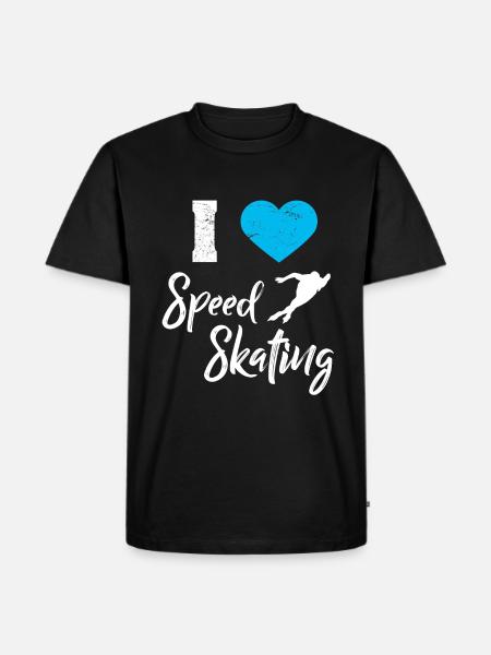 Speed Skating - Men's Premium Organic T-Shirt - black