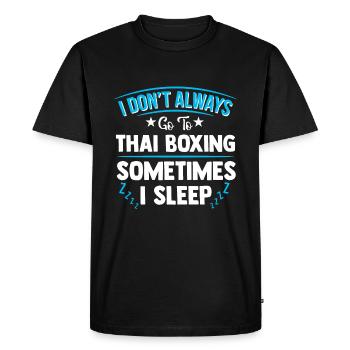 Boxe thai - T-shirt Premium bio Homme - noir - Devant - Nico (187cm)