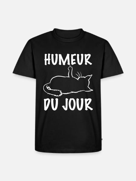 Chat Humeur Du Jour - T-shirt Premium bio Homme - noir