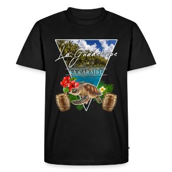 Gwadeloup La Caraïbe Vacances Au Pays - T-shirt Premium bio Homme - noir - Devant - Nico (187cm)