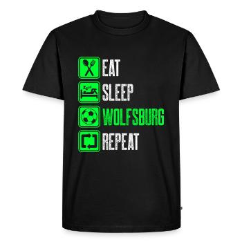 Repeat Wolfsburg - Men's Premium Organic T-Shirt - black - Front - Nico (187cm)