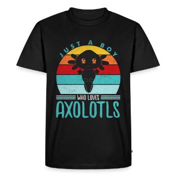 Axolotl - T-shirt Premium bio Homme - noir - Devant - Nico (187cm)