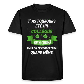 Collègue Chiant Cadeau Marrant Pour Départ - T-shirt Premium bio Homme - noir - Devant - Nico (187cm)