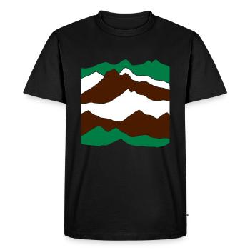 montagne - nature - paysage - T-shirt Premium bio Homme - noir - Devant - Nico (187cm)
