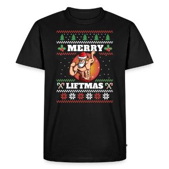 Motif de Noël liftant - T-shirt Premium bio Homme - noir - Devant - Nico (187cm)