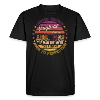 Original août 1952 70th Birthday Gift - T-shirt Premium bio Homme - noir - Devant - Nico (187cm)