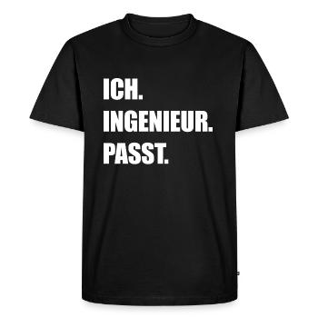 Engineer - Men's Premium Organic T-Shirt - black - Front - Nico (187cm)