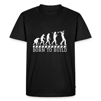 Evolution construction worker gift construction job work - Men's Premium Organic T-Shirt - black - Front - Nico (187cm)