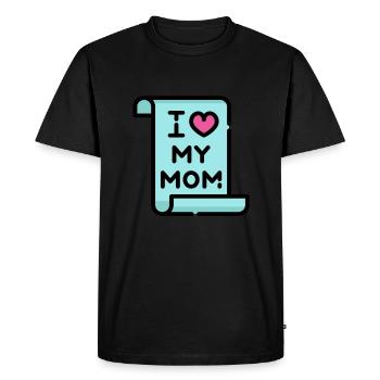 J'aime ma mère Maman Mom Momie Mothers Day - T-shirt Premium bio Homme - noir - Devant - Nico (187cm)