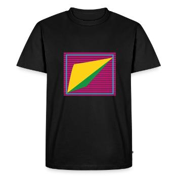 Retro form - Men's Premium Organic T-Shirt - black - Front - Nico (187cm)