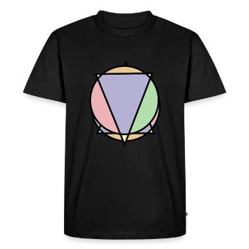 Triangle meets circle - Men's Premium Organic T-Shirt - black - Front - Nico (187cm)