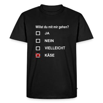 Tu veux aller avec moi ? Idée de cadeau amusant - T-shirt Premium bio Homme - noir - Devant - Nico (187cm)