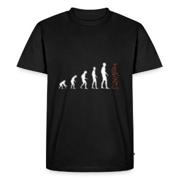 Evolution of Human - Men's Premium Organic T-Shirt - black - Front - Nico (187cm)