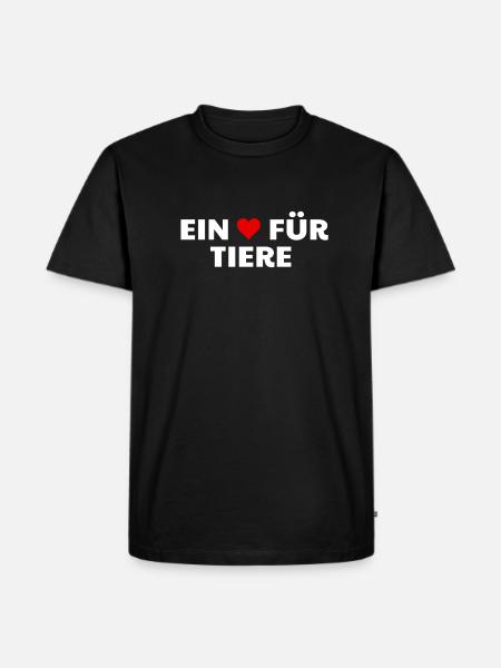 Tierfreund - Männer Premium Bio T-Shirt - Schwarz