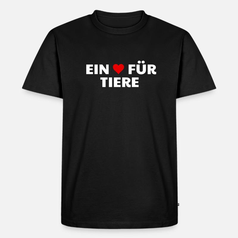 Tierfreund - Männer Premium Bio T-Shirt - Schwarz