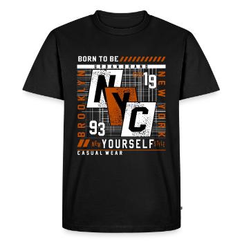 New York - T-shirt Premium bio Homme - noir - Devant - Nico (187cm)