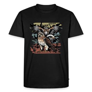 Red kite Bird of Prey Milvus Milvus Bird - Men's Premium Organic T-Shirt - black - Front - Nico (187cm)