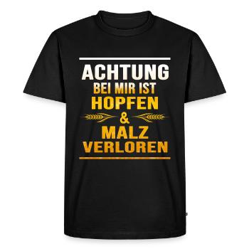 Beer Beer Ologist Toast Beer Garden Morning Pint - Men's Premium Organic T-Shirt - black - Front - Nico (187cm)